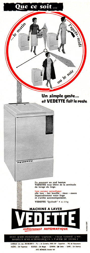 Publicité Vedette 1959