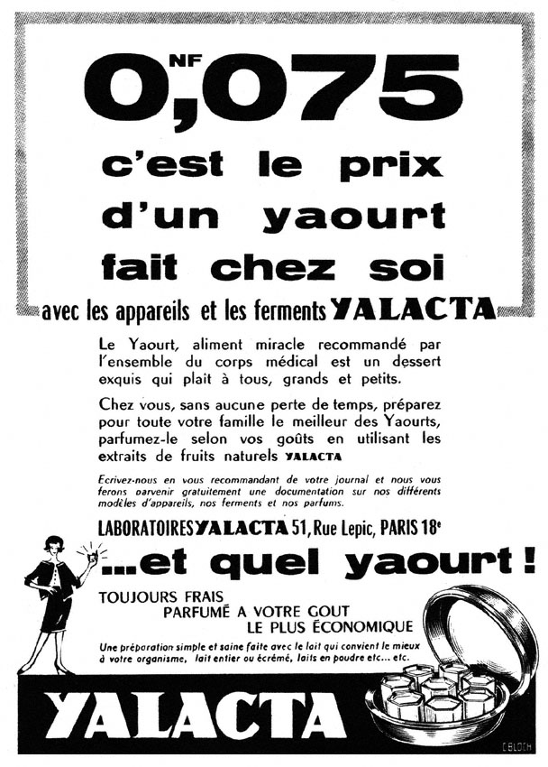 Publicité Yalacta 1962