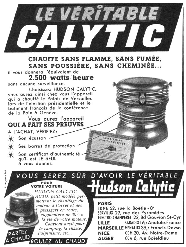 Publicité Zzdivers_ELE5 1954