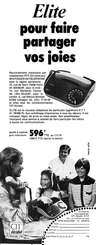 Publicité Alcatel 1980