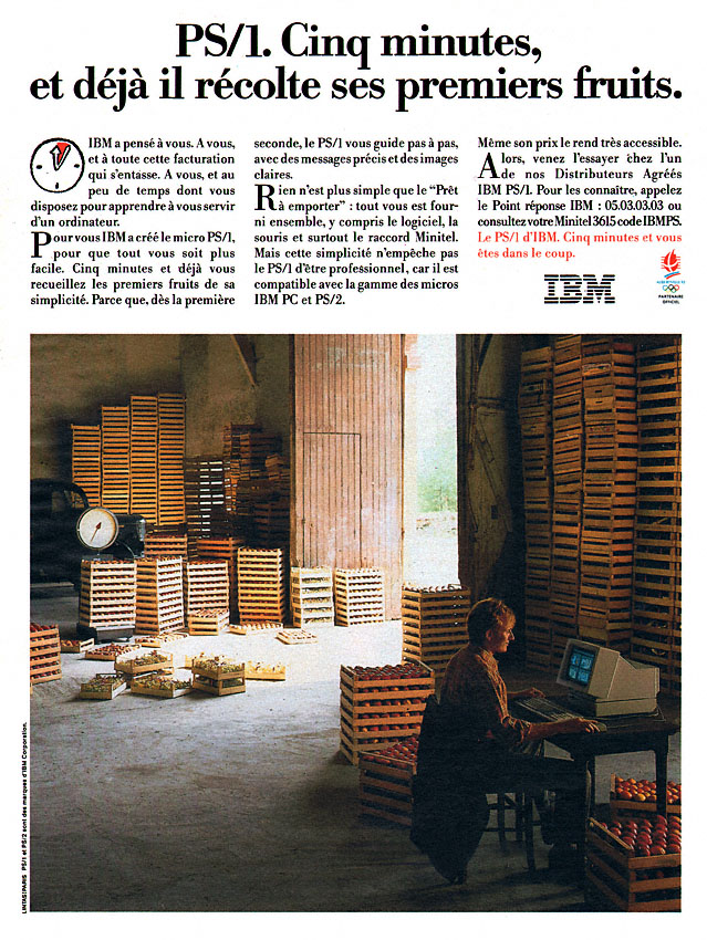 Publicité Ibm 1990