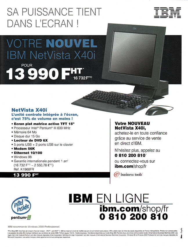 Publicité Ibm 2000