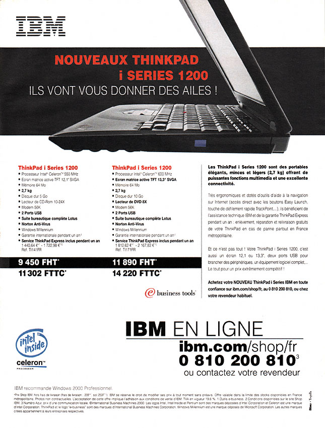 Publicité Ibm 2000