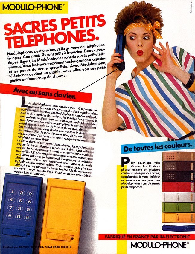 Publicité Modulophone 1982