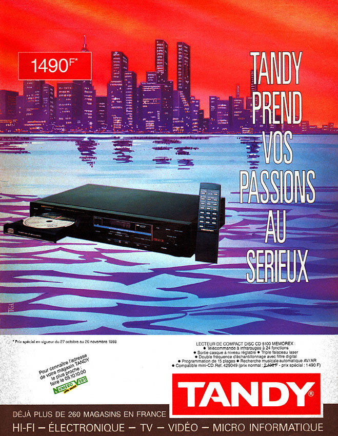 Publicité Tandy 1988