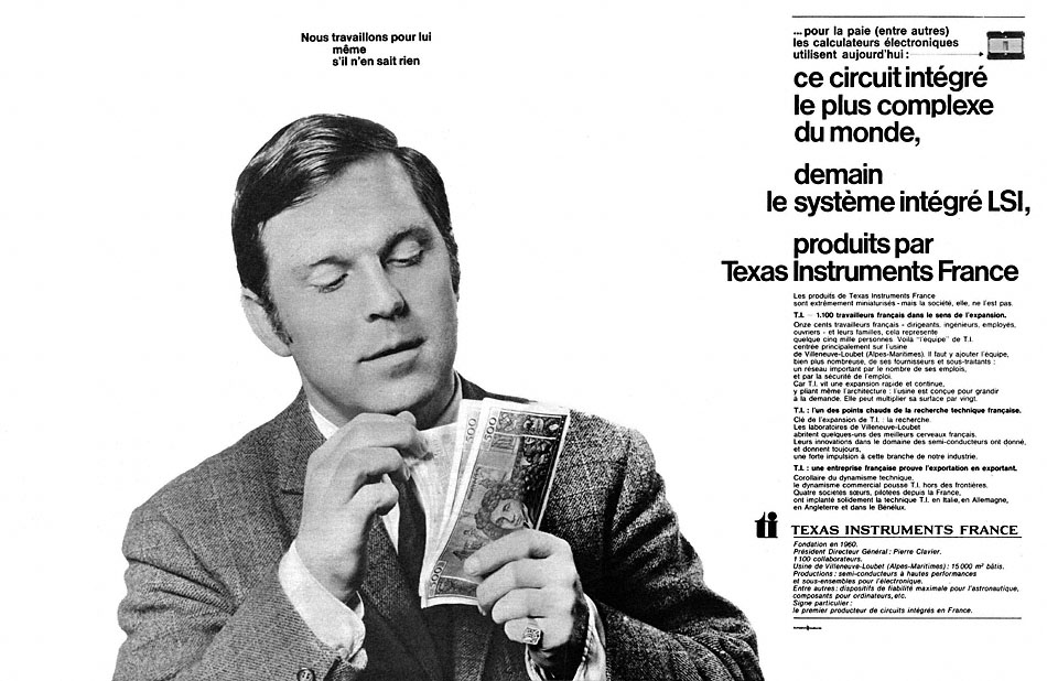Publicité Texas Instruments 1968