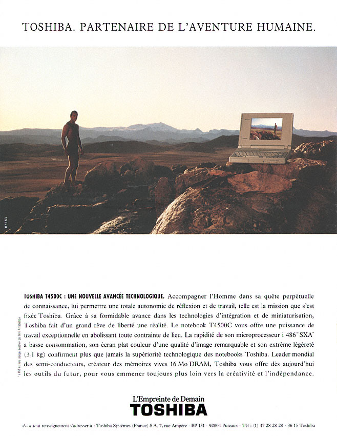 Publicité Toshiba 1993