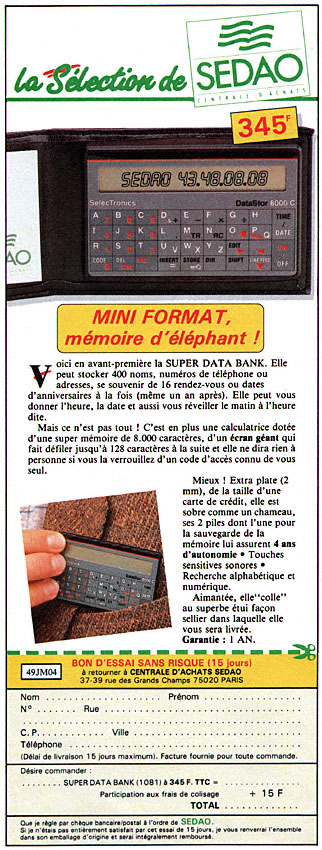 Publicité Zzdivers_ELE5 1987