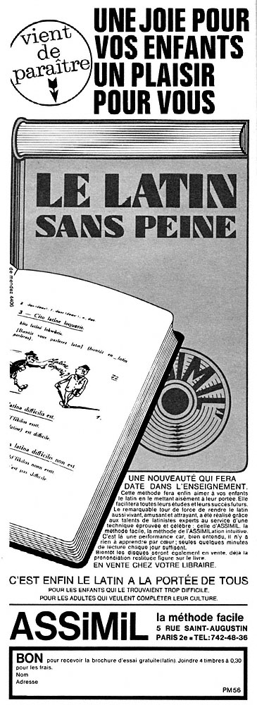 Publicit� Assimil 1966