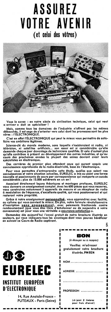 Publicité Eurelec 1960