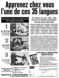 Publicit Linguaphone 1962