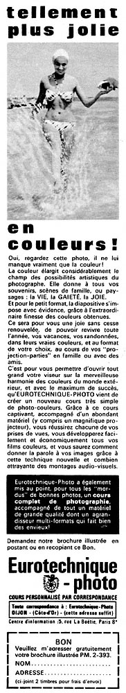 Publicit� Divers 1964