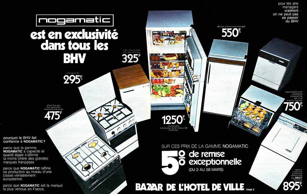 Publicit� Bhv 1970