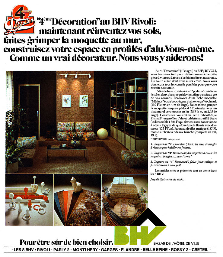 Publicité Bhv 1976