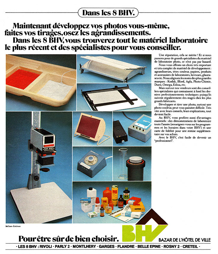 Publicité Bhv 1976