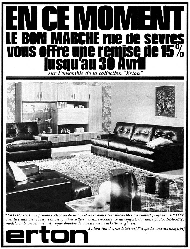 Publicité Bon March 1972