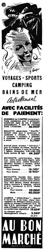 Publicité Bon March 1949