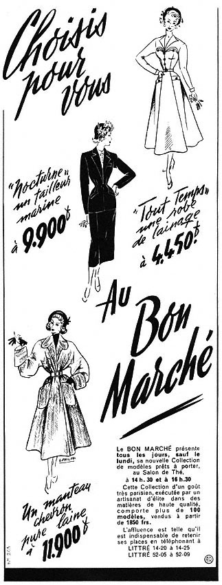 Publicité Bon March 1949