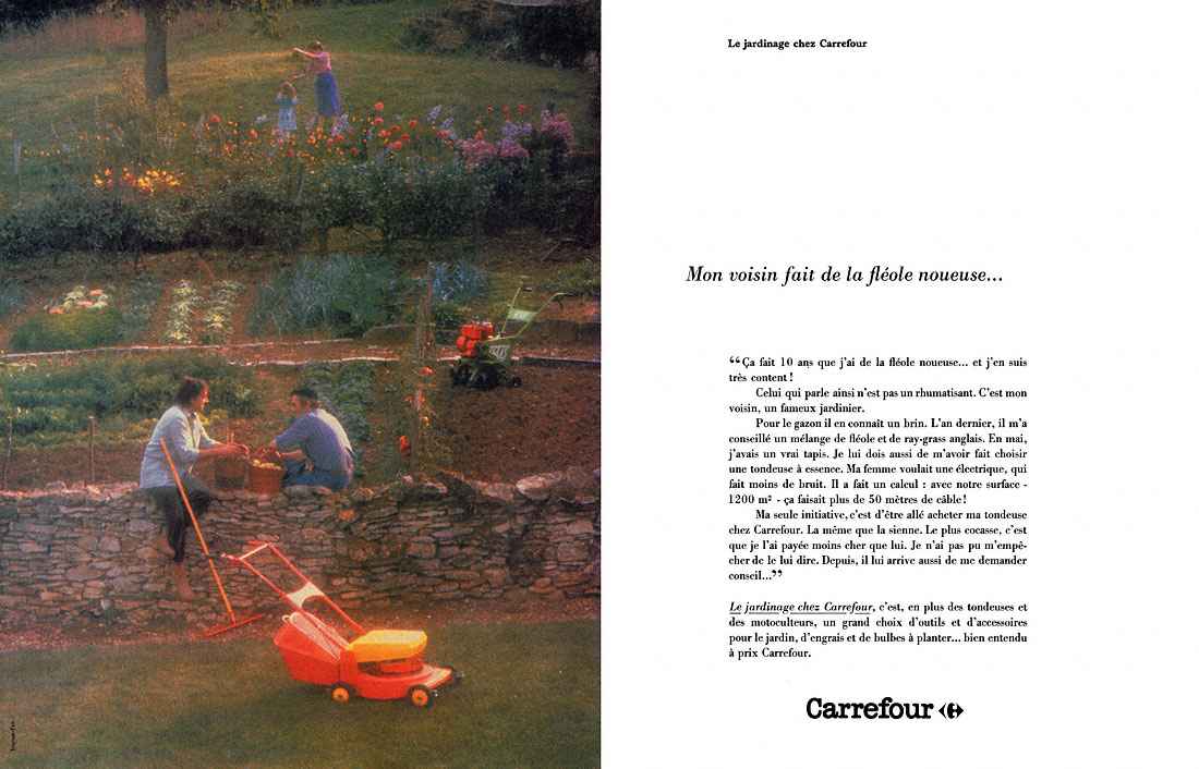 Publicité Carrefour 1980