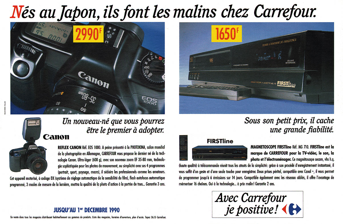 Publicité Carrefour 1990