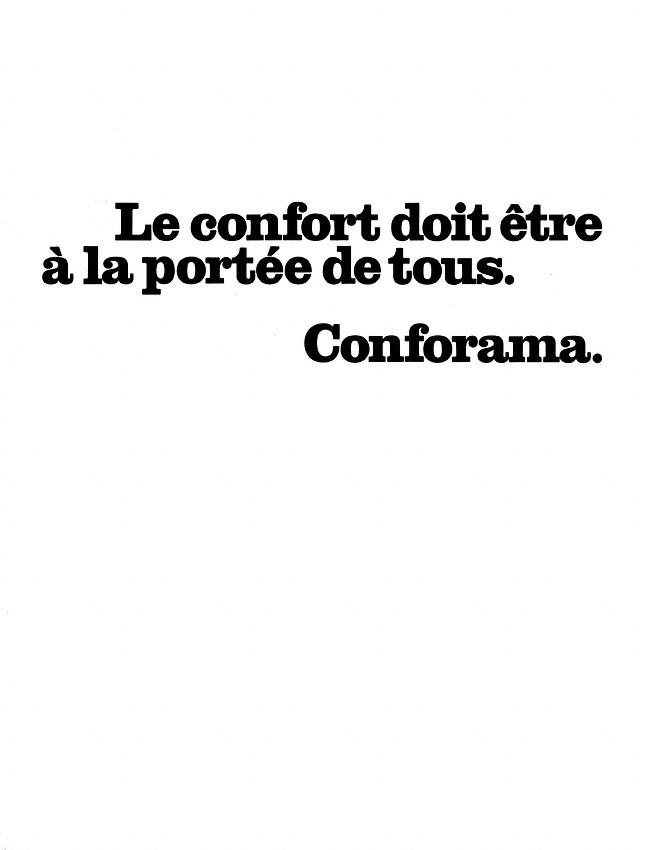Publicité Conforama 1978