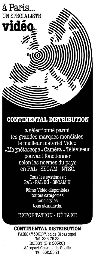 Publicité Continental Distribution 1980