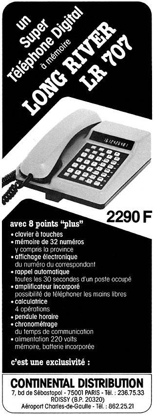 Publicité Continental Distribution 1981