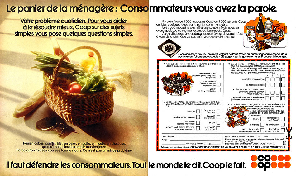 Publicité Coop 1974