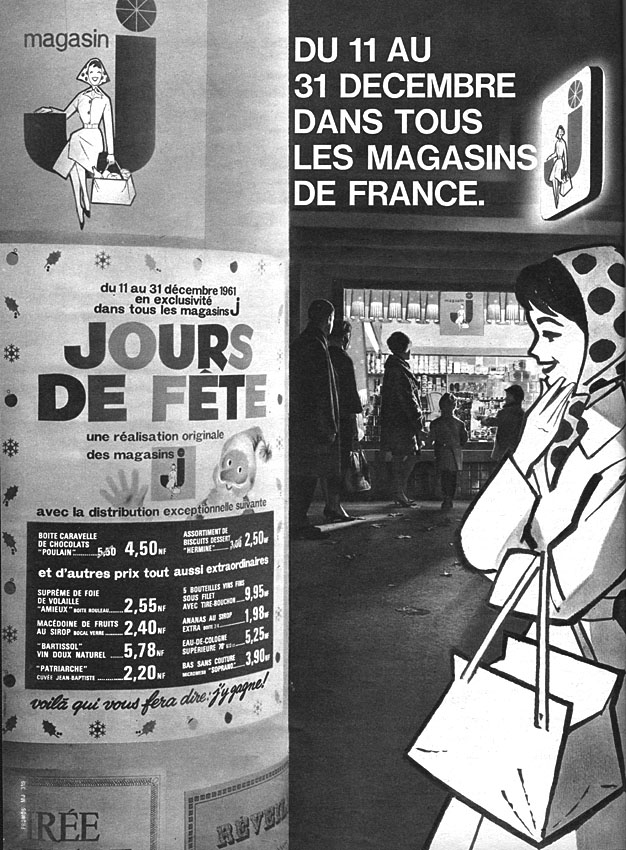 Publicité Magasin J 1961