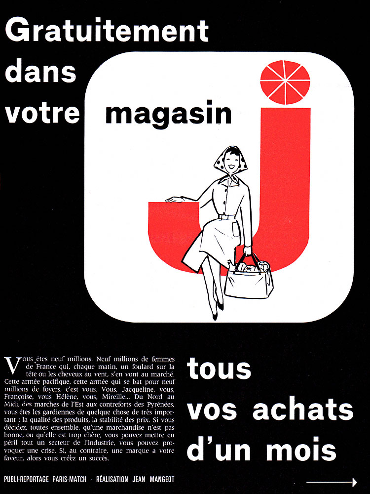 Publicité Magasin J 1962