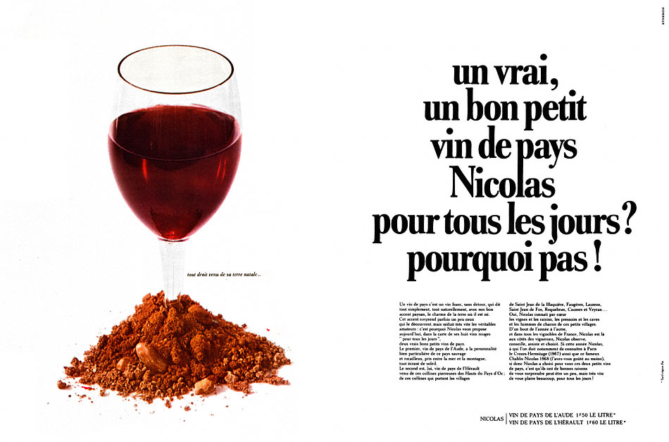 Publicité Nicolas 1969