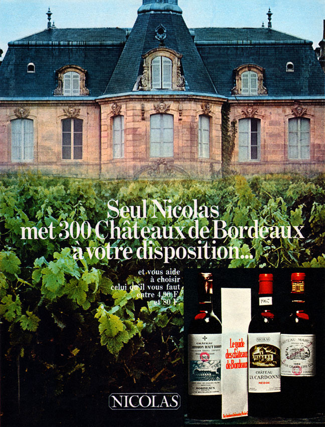Publicité Nicolas 1970