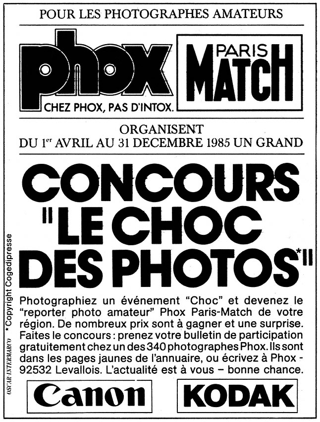 Publicité Phox 1985