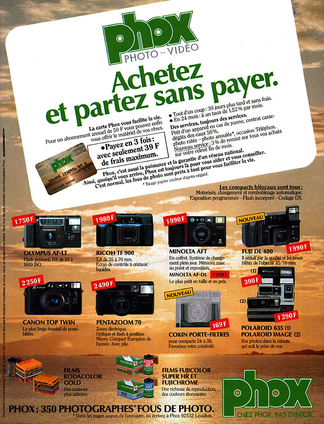 Publicité Phox 1987