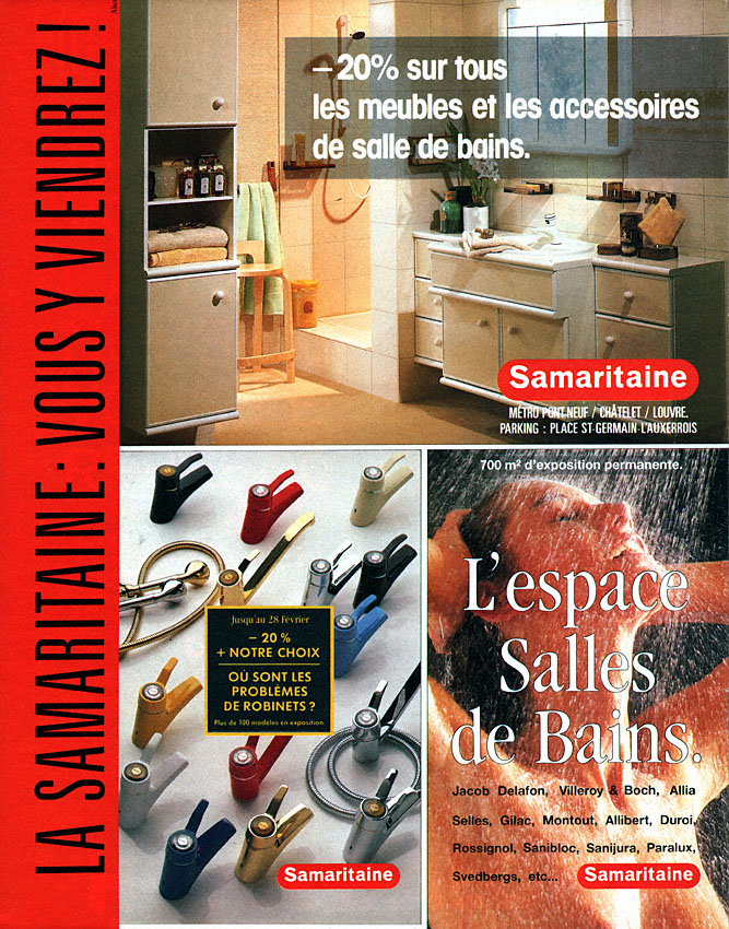 Publicité Samaritaine 1987