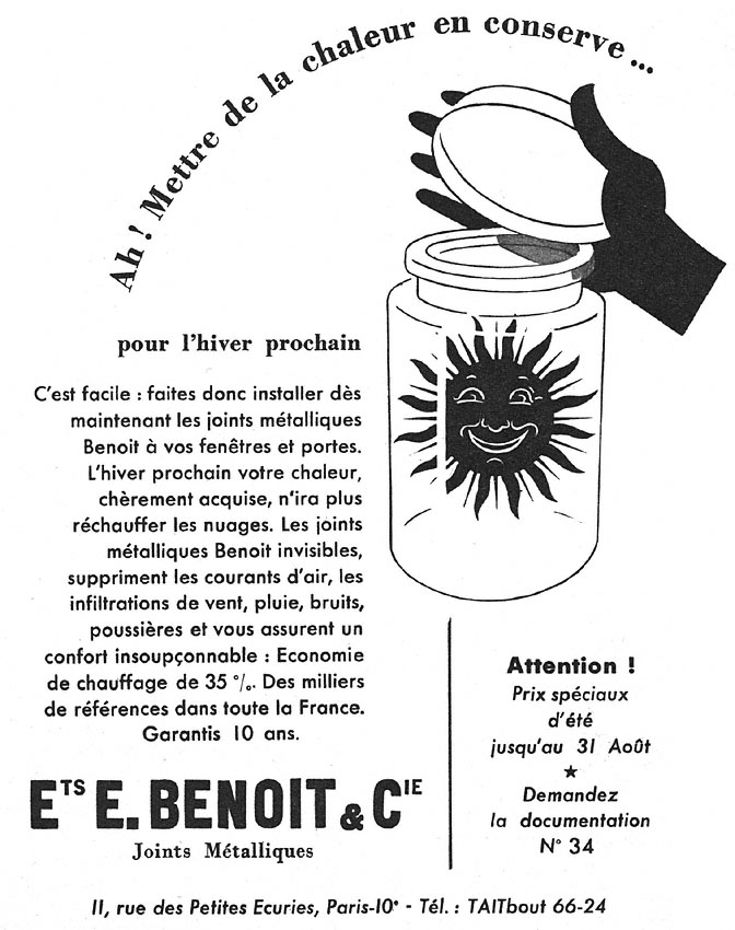 Publicité Benoit & Cie. 1952