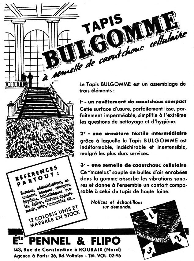 Publicité Bulgomme 1950