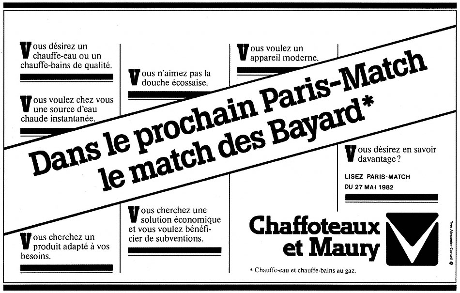 Publicité Chaffoteaux & Maury 1982