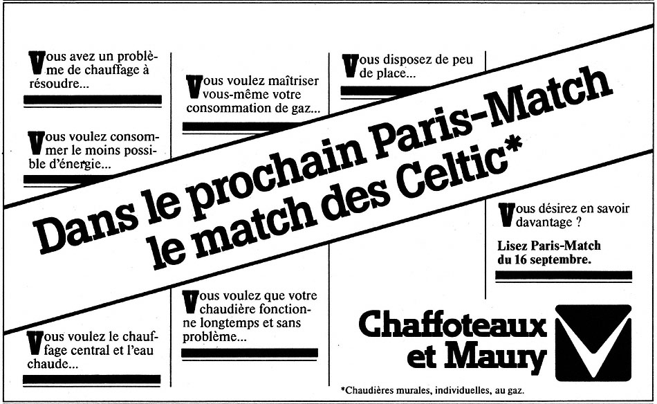 Publicité Chaffoteaux & Maury 1982