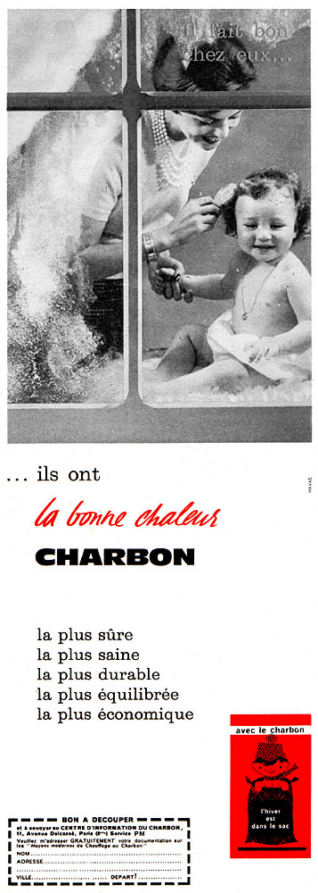 Publicité Charbon 1960