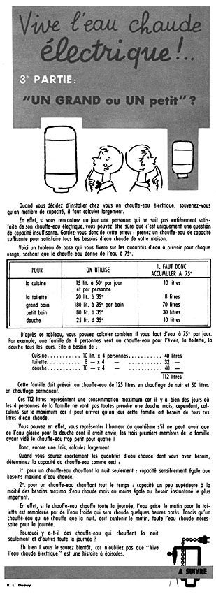 Publicité Divers Chauffage 1956