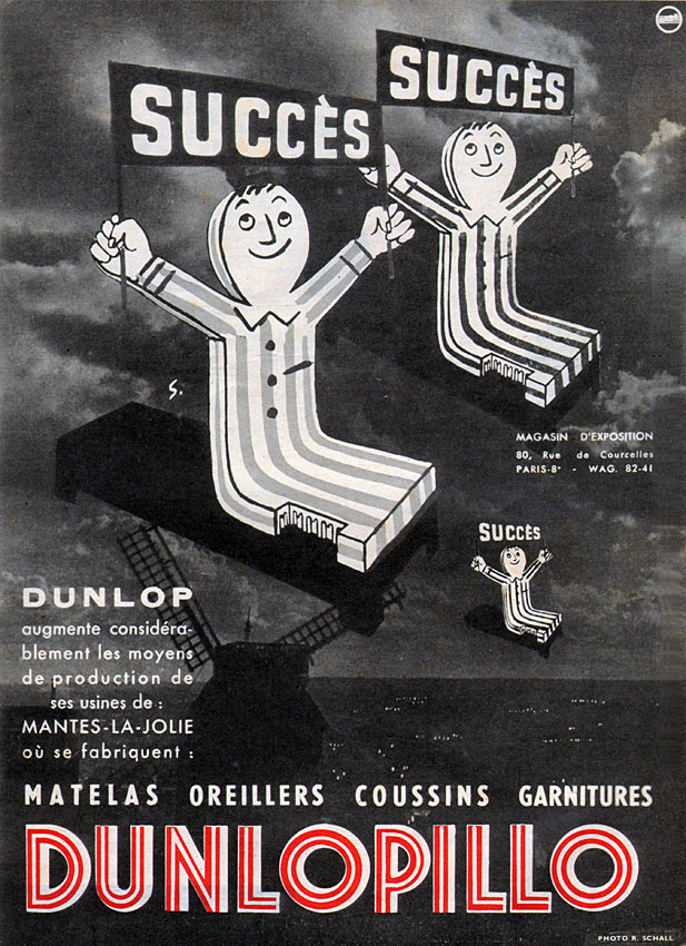 Publicité Dunlopillo 1954