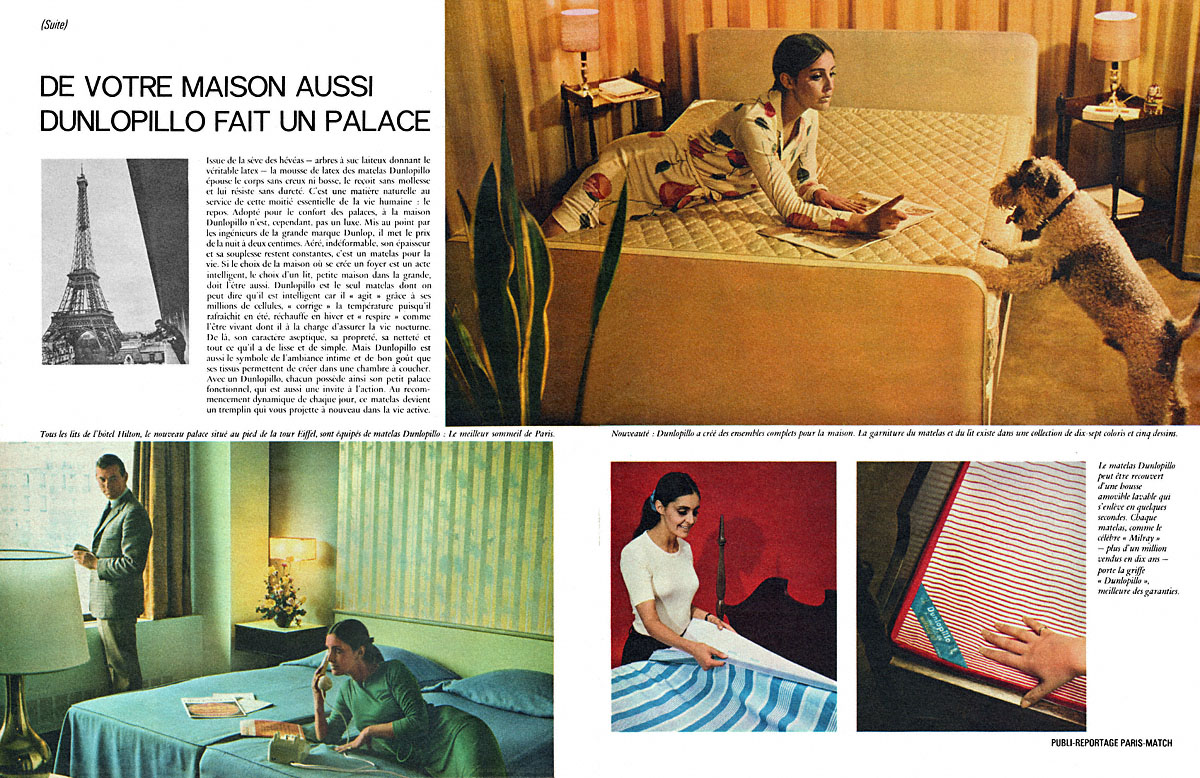 Publicit� Dunlopillo 1966