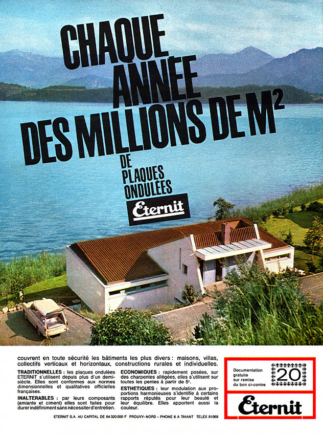 Publicité Eternit 1964