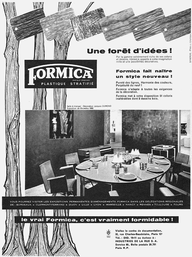 Publicité Formica 1958