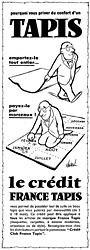 Publicit France Tapis 1960