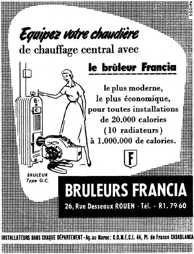 Publicité Francia 1953