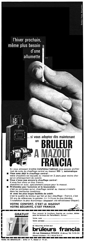 Publicité Francia 1962