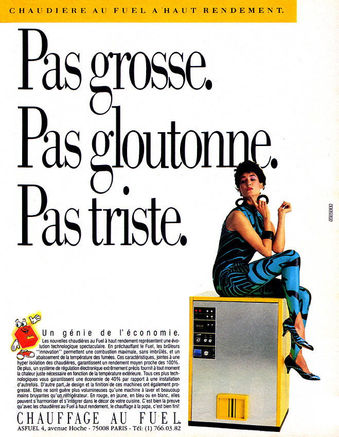 Publicité Fuel 1985