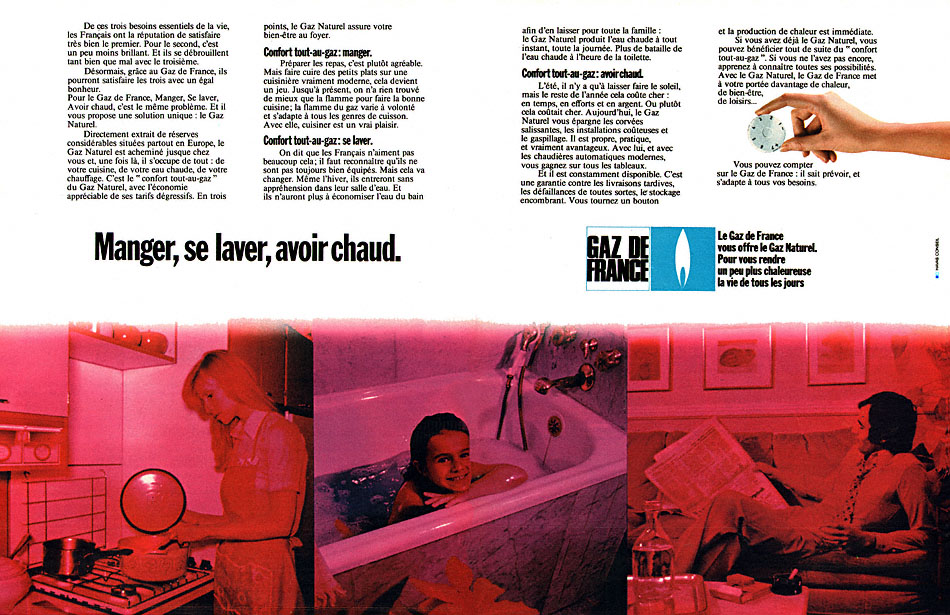 Publicité Gaz 1971